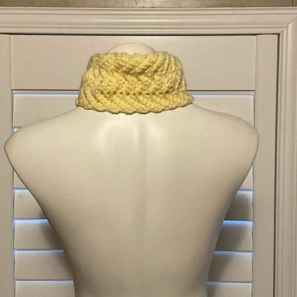 Yellow Knitted Hair Accessory